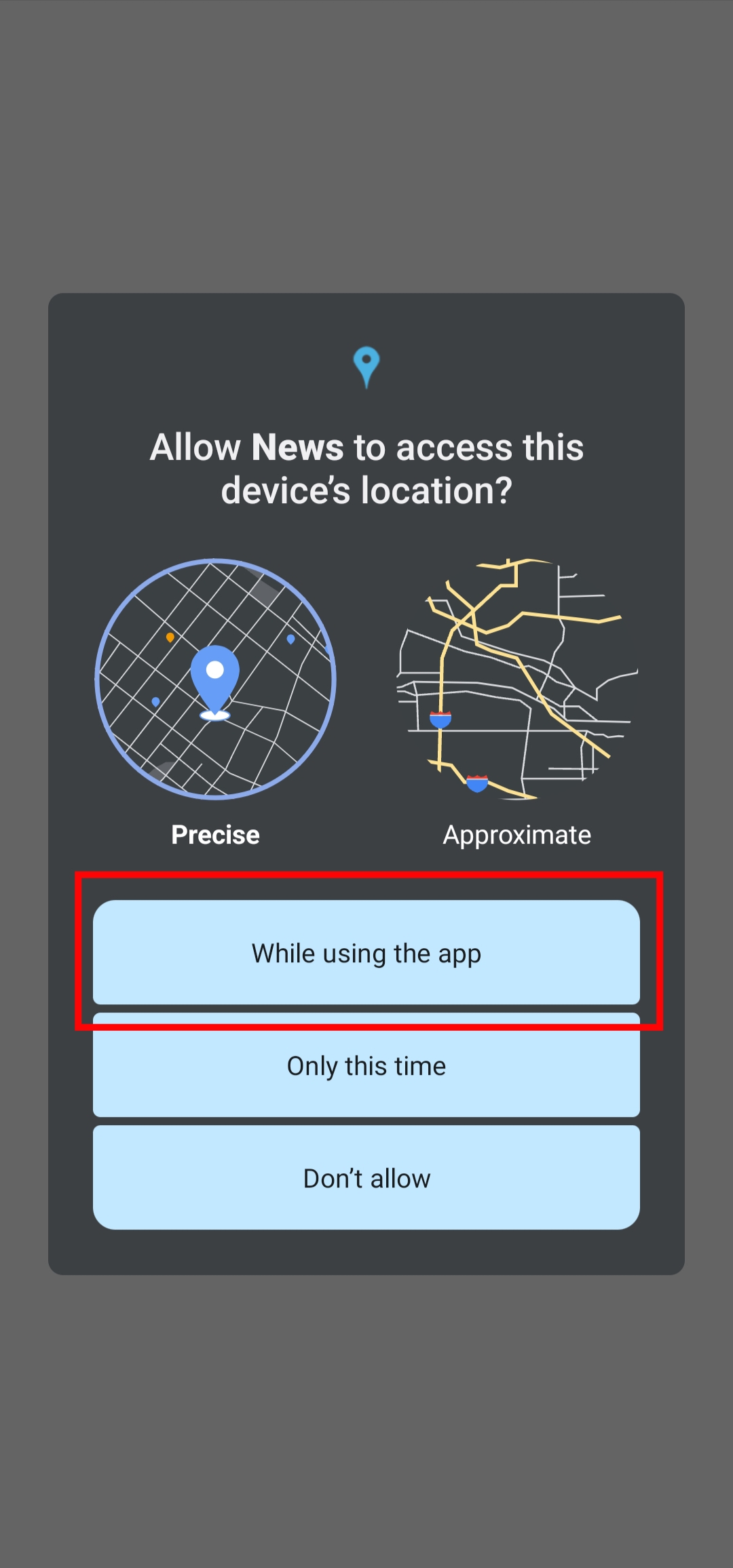 Location permission